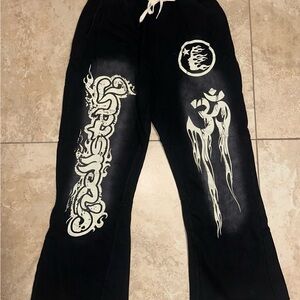 Men's Black Graphic Joggers